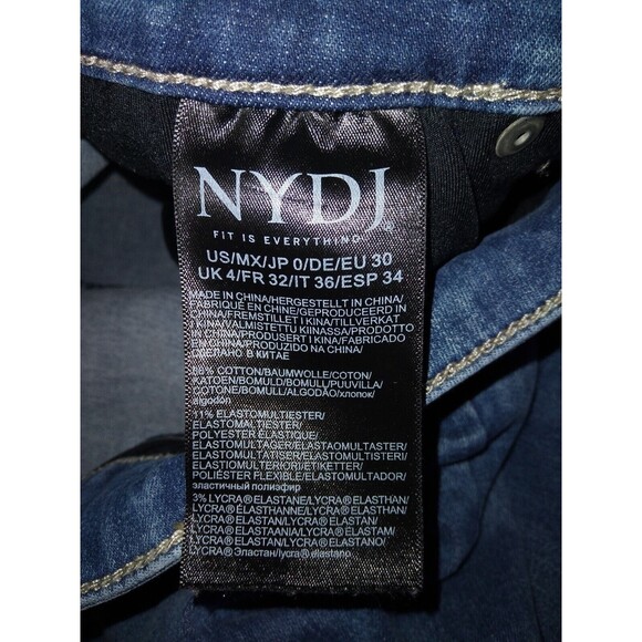 NYDJ Curves 360 Skinny Jegging Raw Bottom Hem Size 0 - Picture 8 of 8